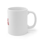 11oz Bold Red Typography Coffee Cup