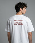 "fuck nudes. send me your playlist" Minimal Graphic